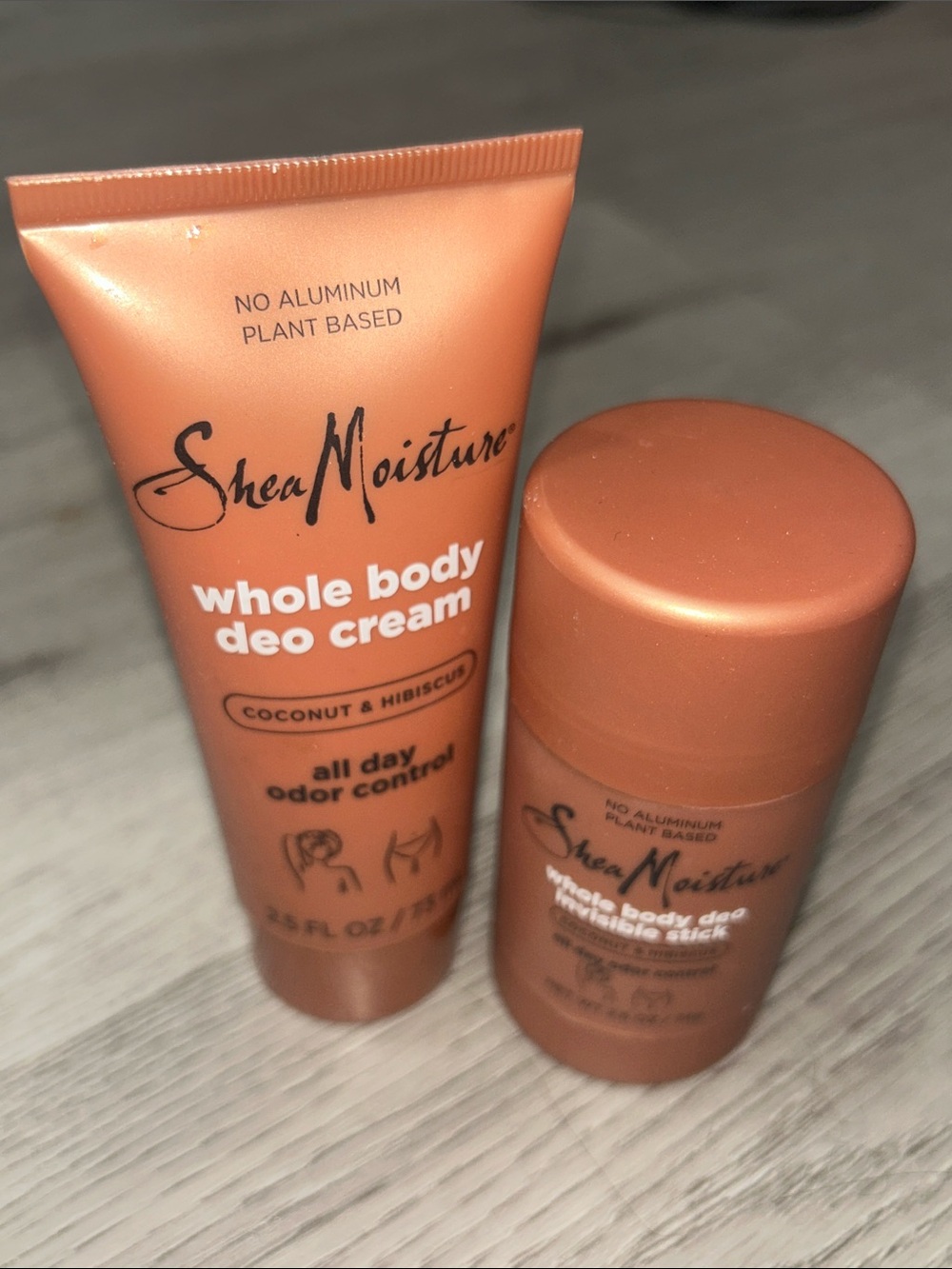 Shea Moisture Whole Body Deo Invisible Stick & Deo Cream NEW